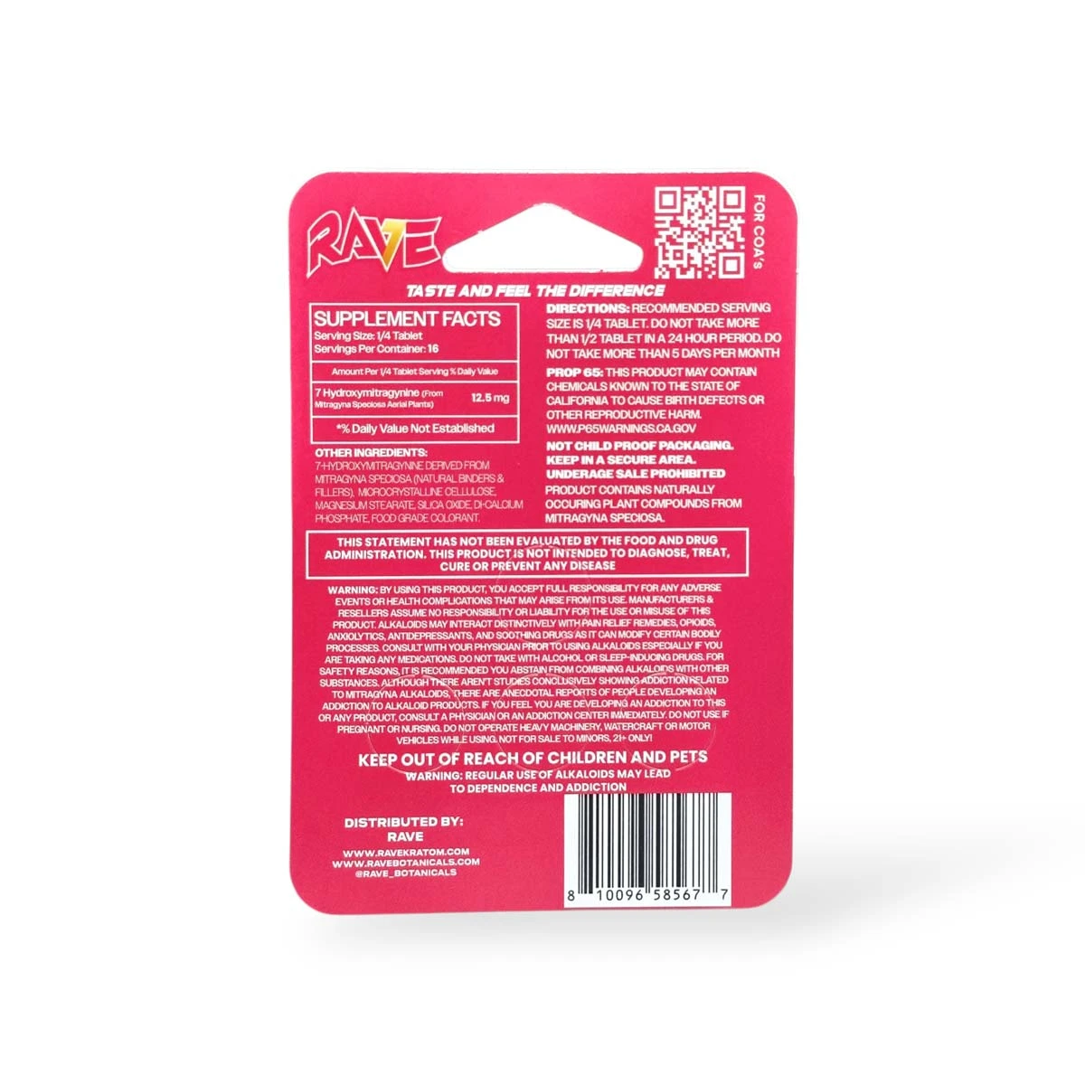 rave 7 hydroxy sublingual chewable tablets strawberry lemonade 50mg per tablet back 63547 rave 7 hydroxy sublingual chewable tablets strawberry lemonade 50mg per tablet back 63547