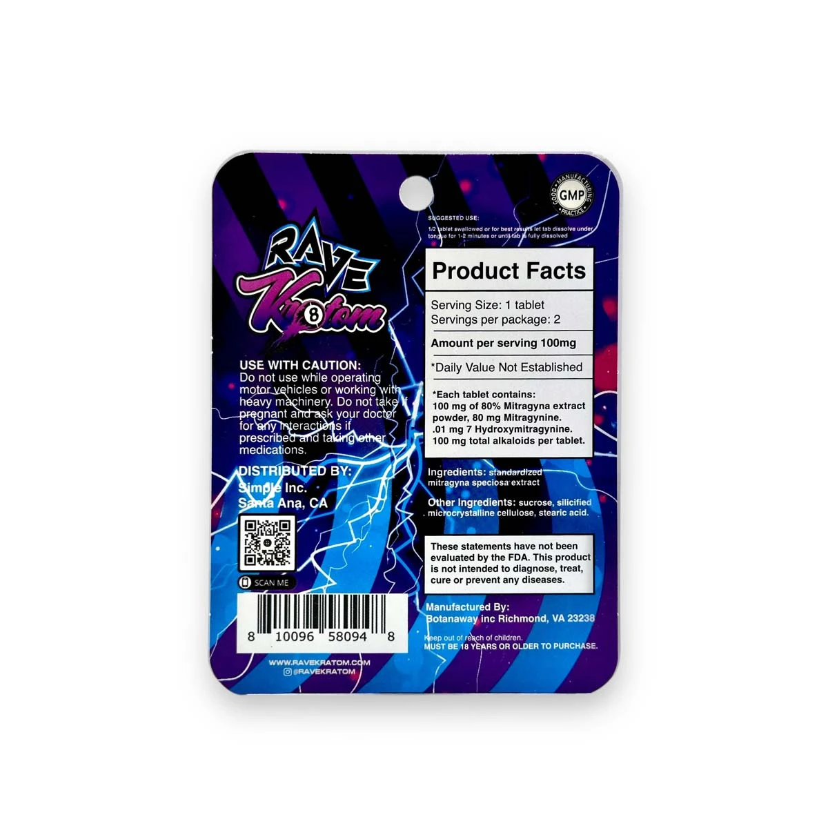 rave kratom extract max strenght tablets 2ct. back 11744 rave kratom extract max strenght tablets 2ct. back 11744