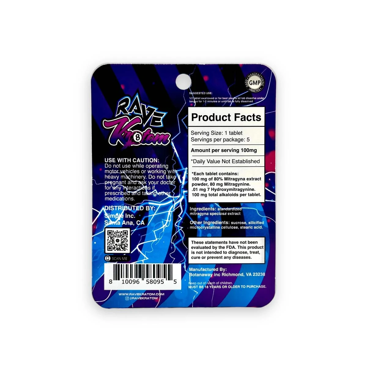 rave kratom extract max strength tablets 5ct. back 61168 rave kratom extract max strength tablets 5ct. back 61168
