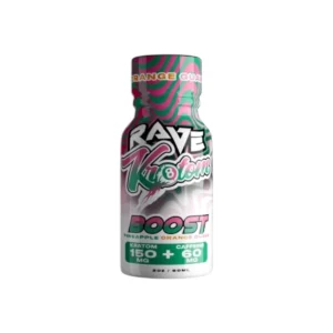 rave kratom extract shot boost kratom caffeine pineapple orange guava 2oz 41659