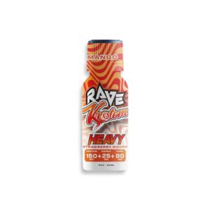 rave kratom extract shot heavy kanna gaba strawberry mango 2oz 00420