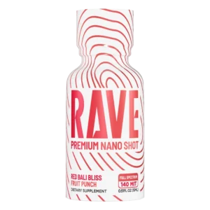 rave kratom 140mit redbaliblissfruitpunch bottle