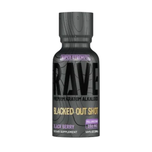 rave kratom blackedout blackberry bottle