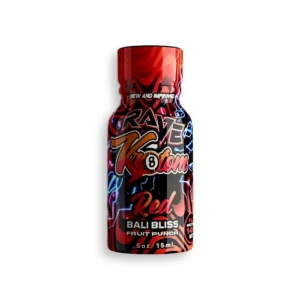 rave kratom extract shot red bali bliss fruit punch 15ml 120mg 66287